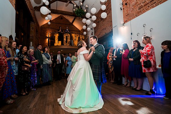 first dance at wedding reception.